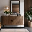 Kétajtós tolóajtós komód 140 cm dió színben - TRISH