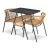 TRISTE Garden Furniture Set Brown/Black