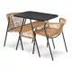 TRISTE Garden Furniture Set Brown/Black
