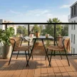 TRISTE Garden Furniture Set Brown/Black