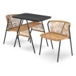 Kerti bútor szett barna/fekete színben – TRISTE