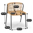 TRISTE Garden Furniture Set Brown/Black