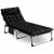 Záhradné ležadlo VENUS čierne, čalúnené
