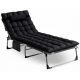 Napágy, kárpitozott kerti pihenőágy fekete színben. VENUS