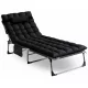 Záhradné ležadlo VENUS čierne, čalúnené