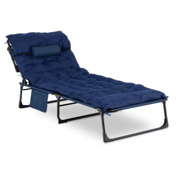   Kerti napozóágy / kemping ágy sötétkék színben – VENUS