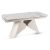Extendable ceramic dining table 160-240 cm in white marble/cashmere finish - Verona