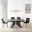Kihúzható kerámia étkezőasztal 160–240 cm méretben, fekete márvány/fekete színben VERONA