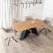 Kihúzható kerámia étkezőasztal 160–240 cm méretben, tölgy/fekete színben VERONA