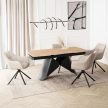 Kihúzható kerámia étkezőasztal 160–240 cm méretben, tölgy/fekete színben VERONA