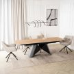 Kihúzható kerámia étkezőasztal 160–240 cm méretben, tölgy/fekete színben VERONA