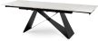 Extendable ceramic dining table 160-240 cm in white marble/black finish - Victor