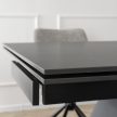 Extendable ceramic dining table 160-240 cm in black marble/black finish - Victor