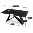 Extendable ceramic dining table 160-240 cm in black marble/black finish - Victor