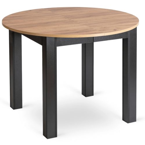 Bővíthető étkezőasztal 102–142 cm Craft tölgy / fekete színkombinációban – HARRY