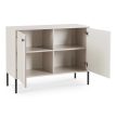 2-door chest of drawers 104 cm in cashmere color with fluted front - Soft