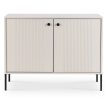 2-door chest of drawers 104 cm in cashmere color with fluted front - Soft