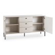 2-door chest of drawers with drawers 154 cm in cashmere color with fluted front - Soft