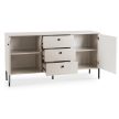 2-door chest of drawers with drawers 154 cm in cashmere color with fluted front - Soft