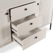 2-door chest of drawers with drawers 154 cm in cashmere color with fluted front - Soft