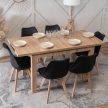 Bővíthető étkezőasztal 120–160 cm Artisan tölgy színben – SKUBI