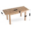 Bővíthető étkezőasztal 120–160 cm Artisan tölgy színben – SKUBI
