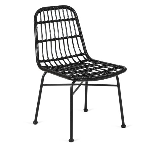 Black Rattan Chair WALDI