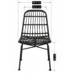 Black Rattan Chair WALDI