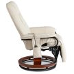 WEST Swivel Massage Chair with Heating Beige Faux Leather