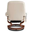 WEST Swivel Massage Chair with Heating Beige Faux Leather