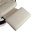 WEST Swivel Massage Chair with Heating Beige Faux Leather