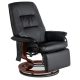 WEST Swivel Massage Chair with Heating Black Faux Leather