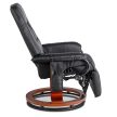 WEST Swivel Massage Chair with Heating Black Faux Leather