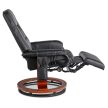 WEST Swivel Massage Chair with Heating Black Faux Leather