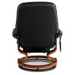 WEST Swivel Massage Chair with Heating Black Faux Leather