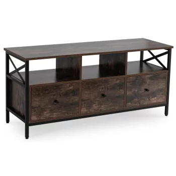 TV Cabinet 120 cm Drawer Rustic Oak ZONE