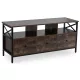 TV Cabinet 120 cm Drawer Rustic Oak ZONE