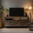 TV Cabinet 120 cm Drawer Rustic Oak ZONE