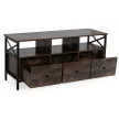TV Cabinet 120 cm Drawer Rustic Oak ZONE