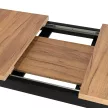 SKUBI bővíthető étkezőasztal, 120-160 cm, craft tölgy/fekete