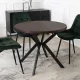 LUGO bővíthető étkezőasztal, 90-190 cm, dió/fekete