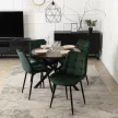 LUGO bővíthető étkezőasztal, 90-190 cm, dió/fekete