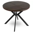 LUGO bővíthető étkezőasztal, 90-190 cm, dió/fekete