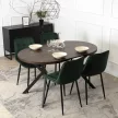 LUGO bővíthető étkezőasztal, 90-190 cm, dió/fekete