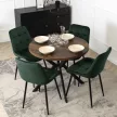 LUGO bővíthető étkezőasztal, 90-190 cm, rusztikus tölgy/fekete