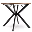LUGO bővíthető étkezőasztal, 90-190 cm, rusztikus tölgy/fekete