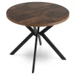 LUGO bővíthető étkezőasztal, 90-190 cm, rusztikus tölgy/fekete