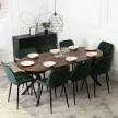 LUGO bővíthető étkezőasztal, 90-190 cm, rusztikus tölgy/fekete