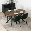 LUGO bővíthető étkezőasztal, 90-190 cm, rusztikus tölgy/fekete