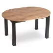 HARRY bővíthető étkezőasztal, 102-142 cm, craft tölgy/fekete